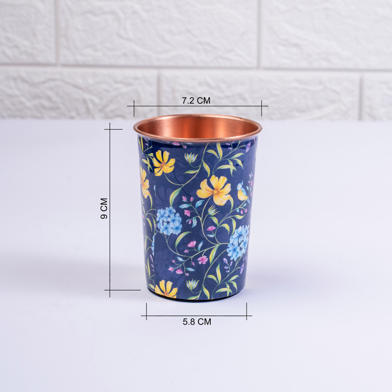 Vintage Blooms Copper Tumblers - Gift Set